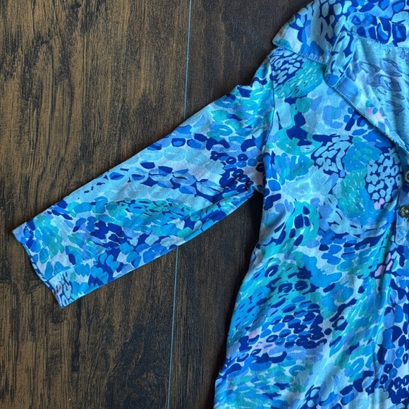 GIRLS LILLY PULITZER WAVE DRESS size medium (F26) - Picture 3 of 7